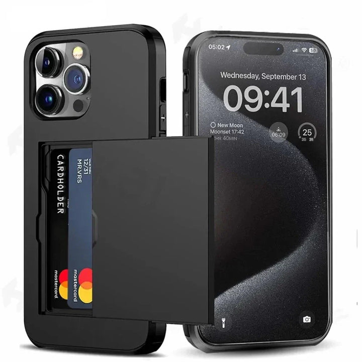 BowLift | LuxShield iPhone Case with Card Holder | Slim Design | Card Storage | Protection & Style