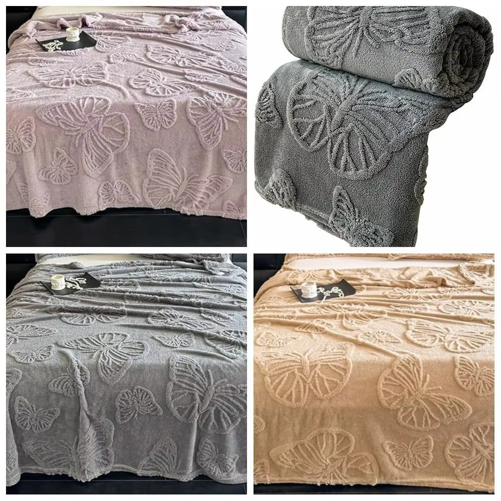 Double Sided Cooling Blanket with Breathable Cold Effect and 3D Butterfly Jacquard Design | Bowlift