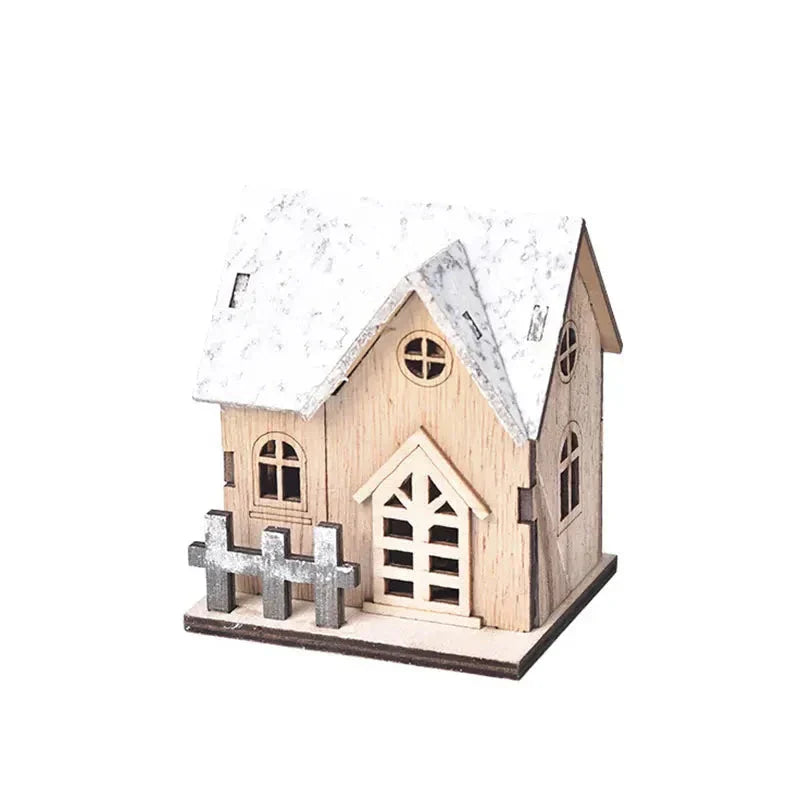 BowLift | FrostGlitter Christmas Lanterns - Enchanting House-shaped Christmas Decoration for a Magical Atmosphere