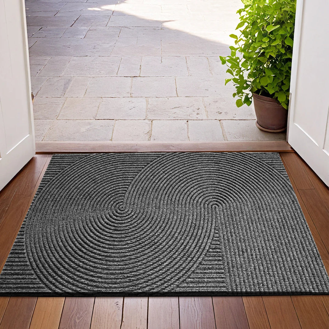 BowLift | 3D Groove Doormat made of Durable Polyester with Anti-Slip for Indoor and Outdoor