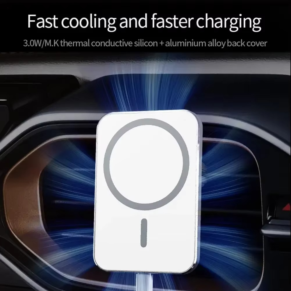 BowLift | 15W Magnetic Wireless Car Charger Mount with Type-C Fast Charging for iPhone 12 and 13 Series