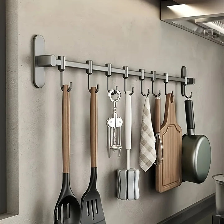 CookEase Kitchen Wall Shelf – Multifunctional Organizer for Lids, Spatulas & Kitchen Utensils Bowlift