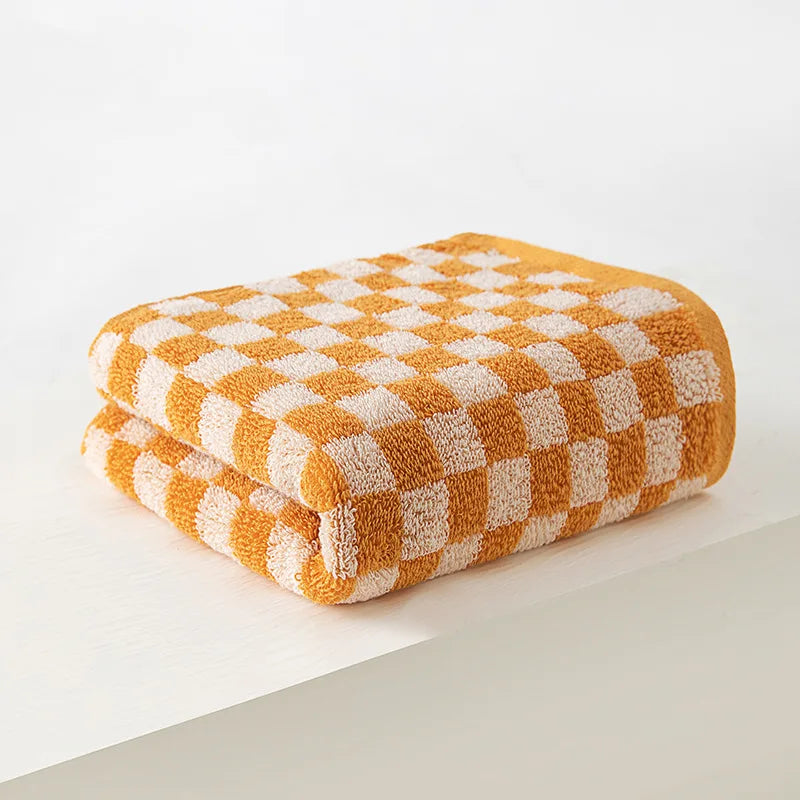 Grids Cotton Face Towel | Bowlift