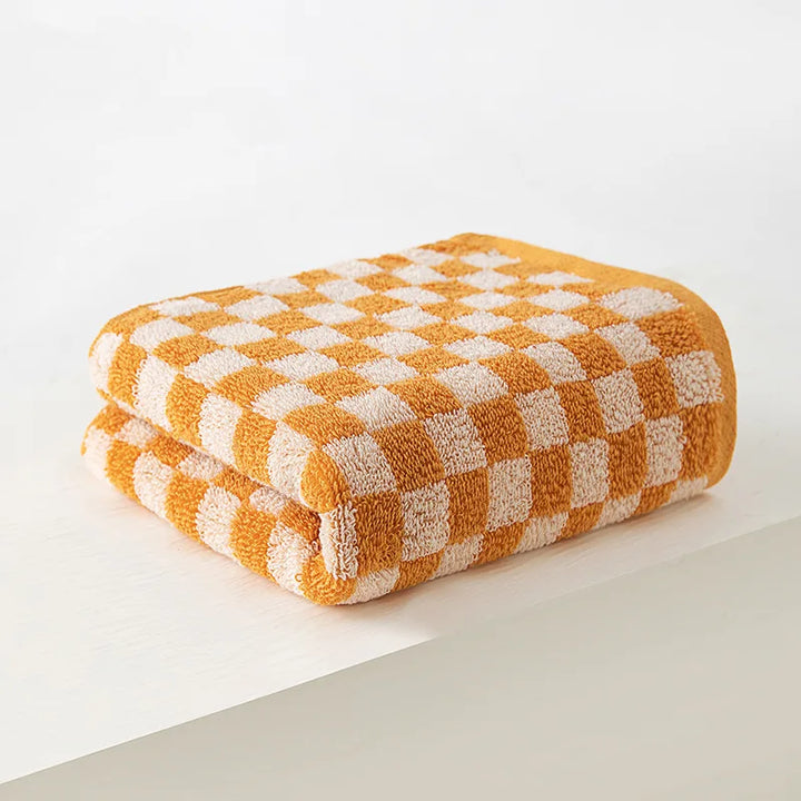 Grids Cotton Face Towel | Bowlift