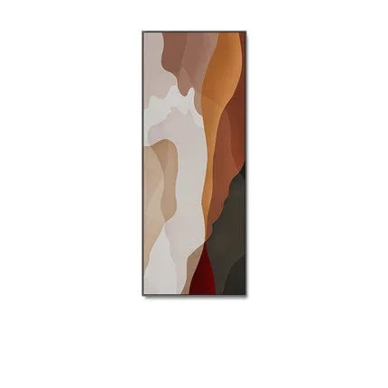 Modern Abstract Shades Of Brown Beige Vertical Format Wall Art Fine Art Canvas Prints Pictures For Foyer Living Room Hallway Nordic Home Decor | Bowlift