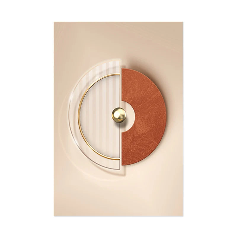 Harmonious Abstract Geometry Modern Aesthetics Wall Art Fine Art Canvas Prints Posters Pictures For Contemporary Apartment Living Room | Bowlift