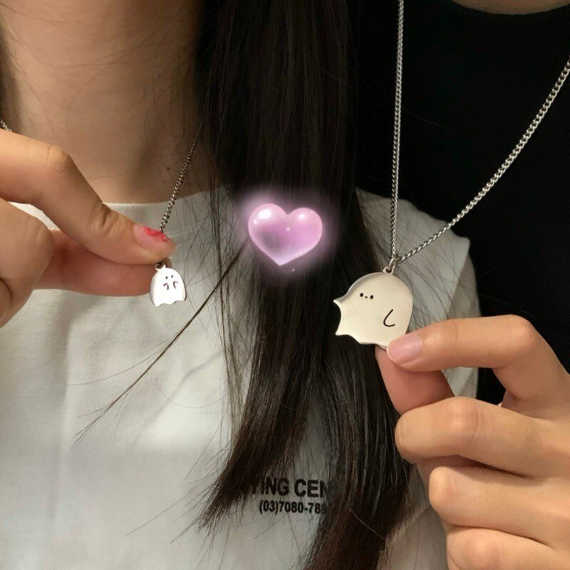 BowLift | Cute Little Ghost Couple Necklace