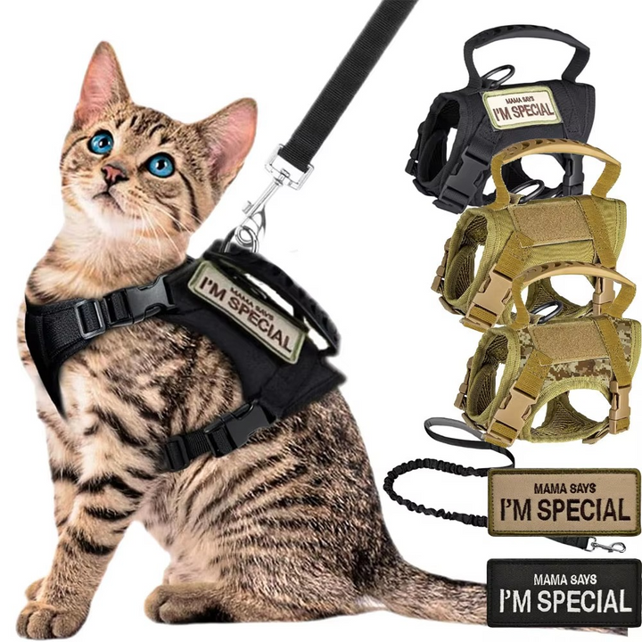 BowLift | Adjustable Tactical Pet Harness with Control Handle for Cats and Large Dogs