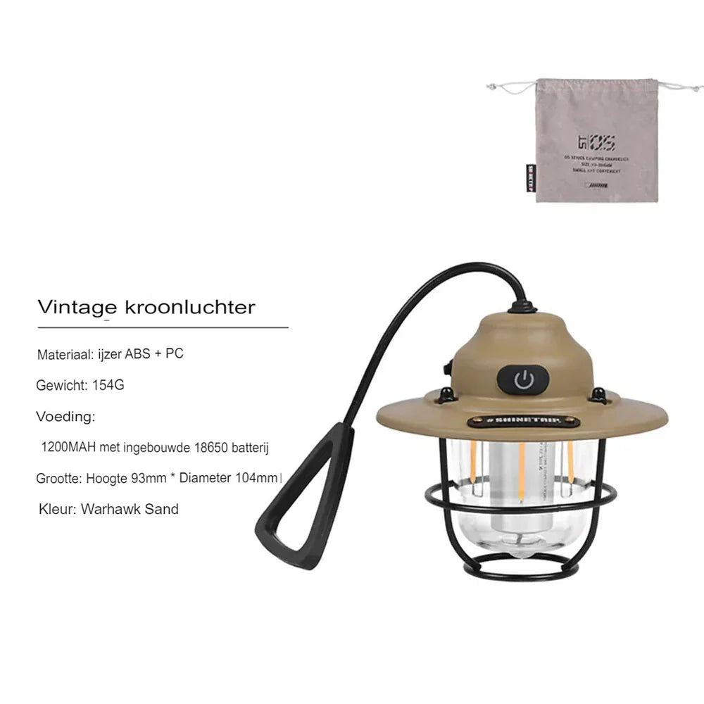 BowLift | Retro Rechargeable LED Camping Lantern - NostalgiaGlow