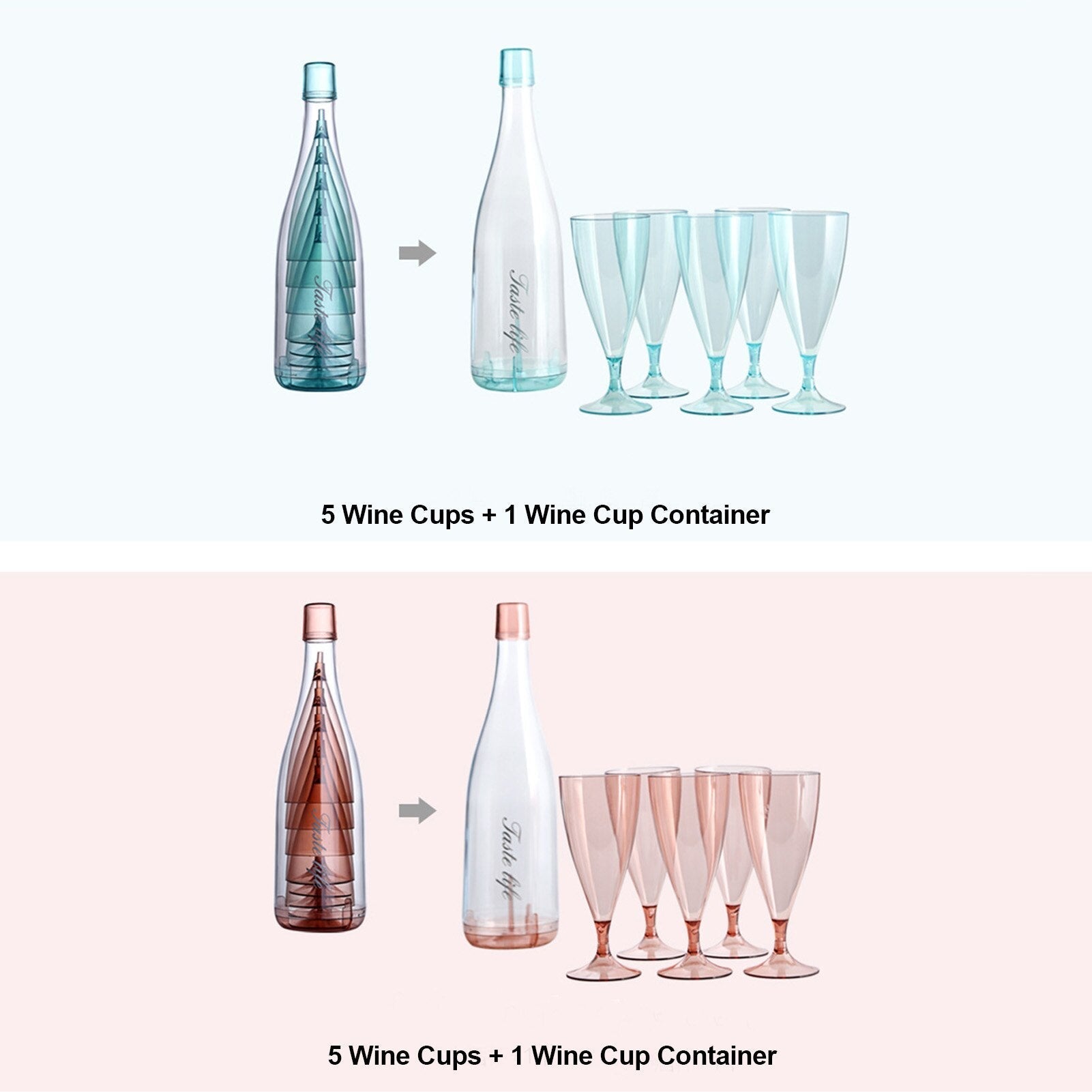 BowLift | Creative Detachable Drink Glasses with Bottle