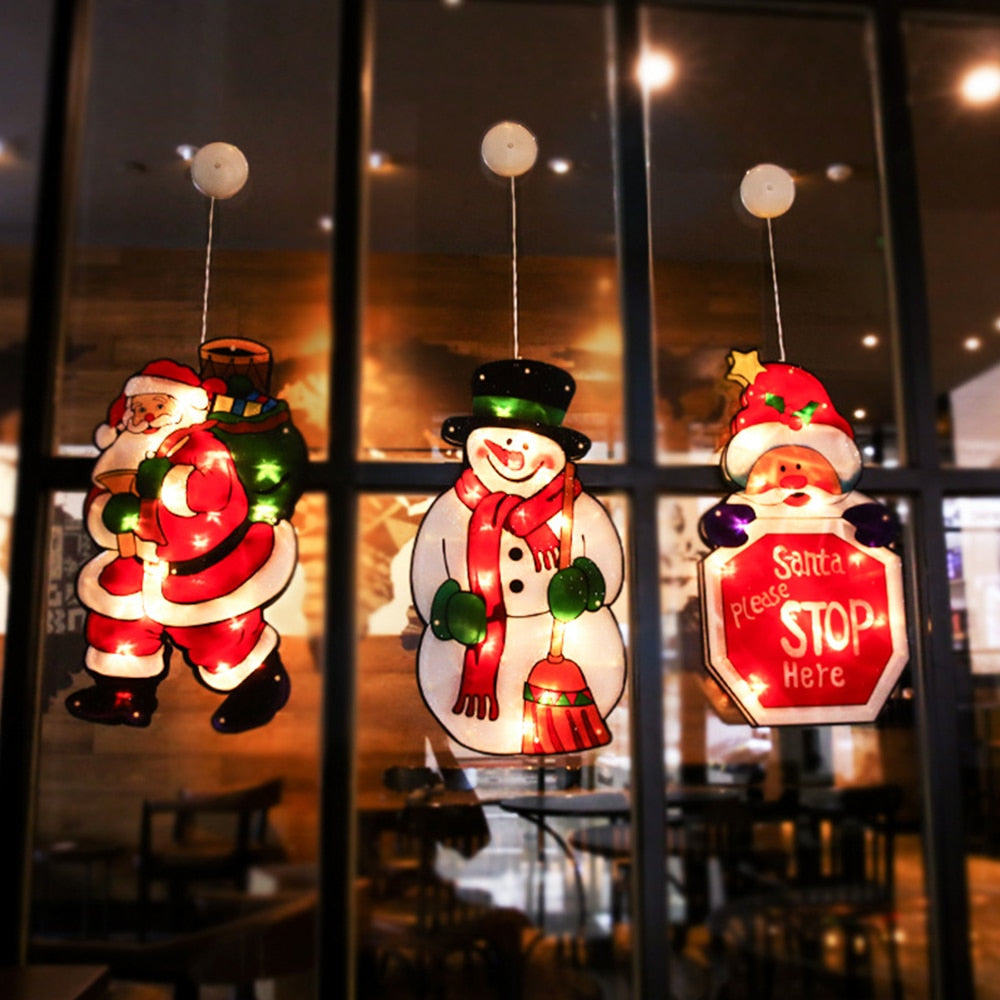 BowLift | Flashing Christmas Decor Window Hanging Lights