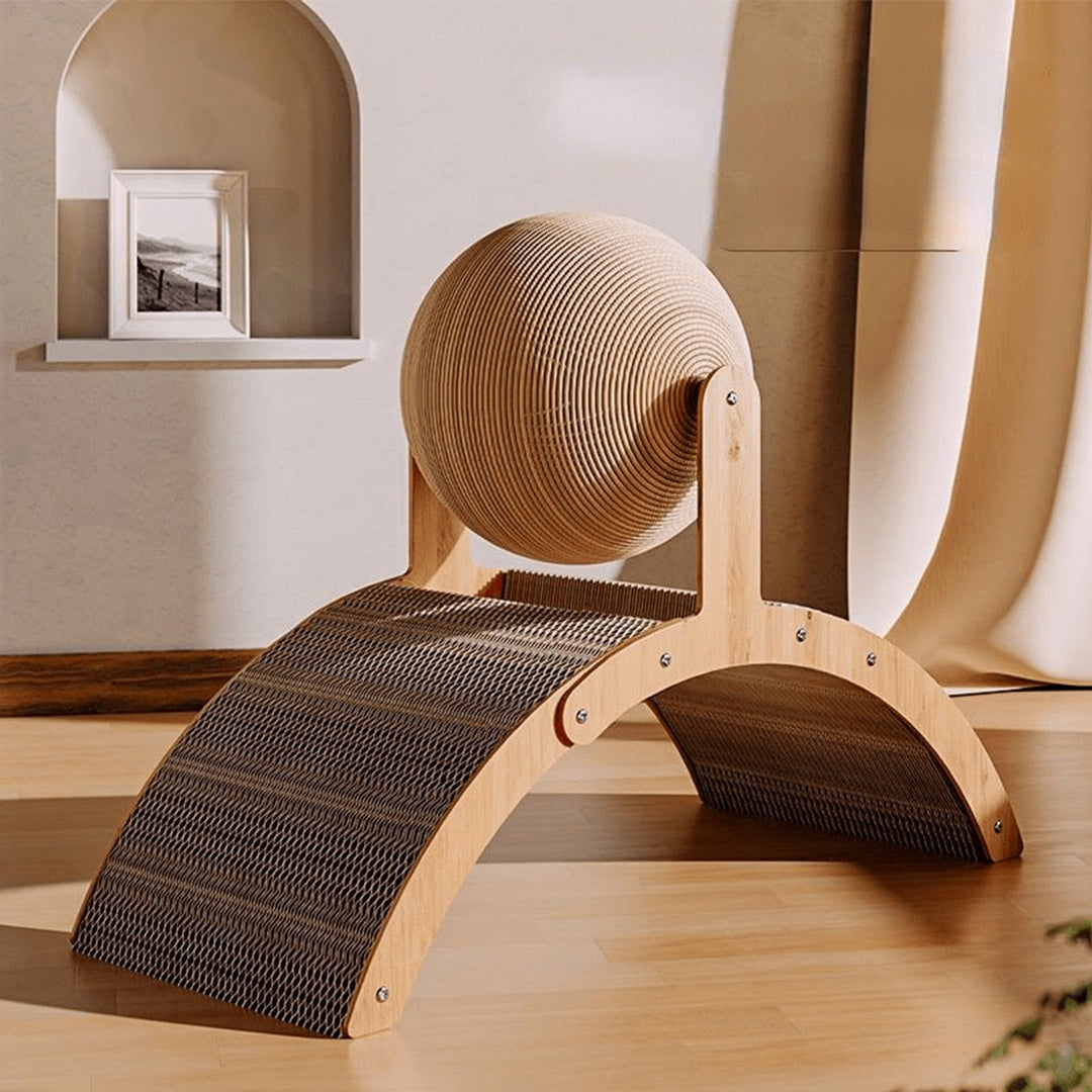 BowLift | Wooden Cat Fun Play Scratcher Board