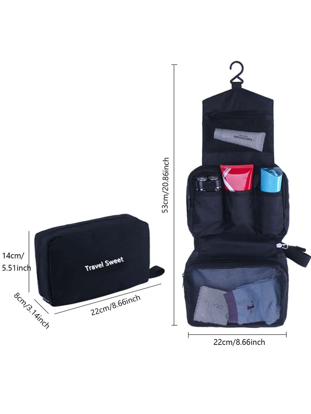 BowLift | Foldable Travel Toiletry Bag DryNexa TravelCube | Multilayer Design with Wet-Dry Separation | Space-Saving & Waterproof