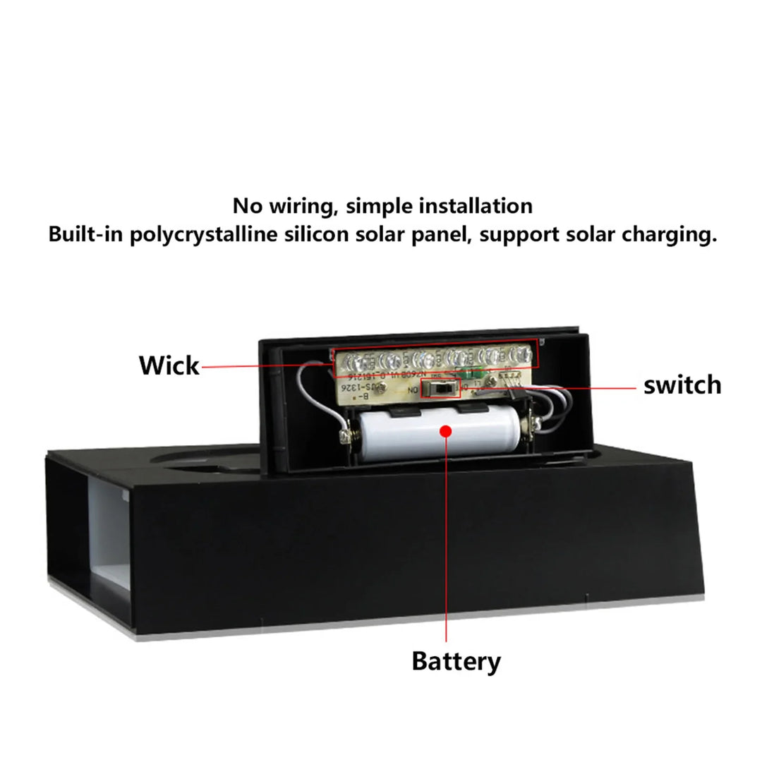 BowLift | Numelux Solar House Number Light | LED Illuminated | Weatherproof IP55 | Automatic Light in Darkness