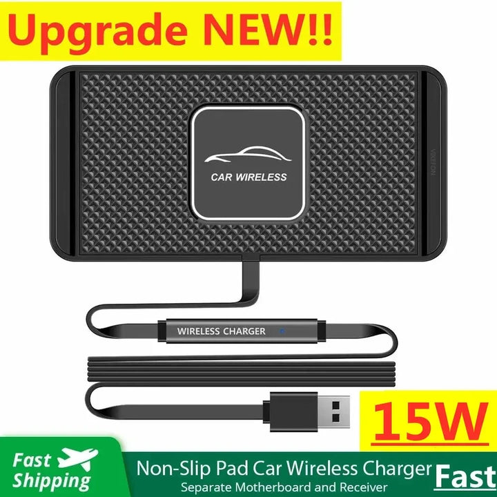 BowLift | Voltigo Wireless Charging Pad | 15W Fast Charger | Non-Slip & Ultra-Slim | Compatible with iPhone & Samsung