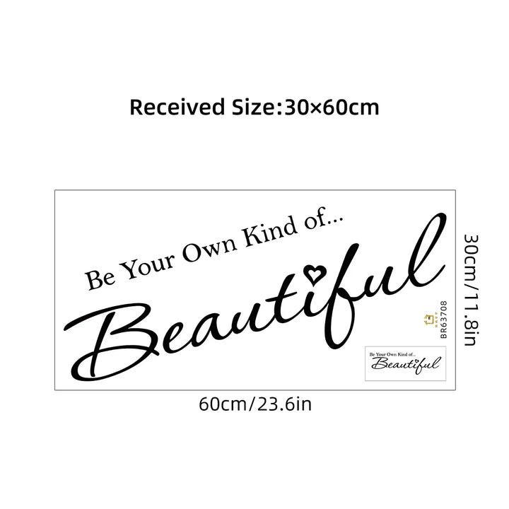 Beautiful Inspirational Quote Wall Sticker Removable Peel and Stick Word Art Wall Decal For Living Room Bedroom Creative DIY Home Decor | Bowlift