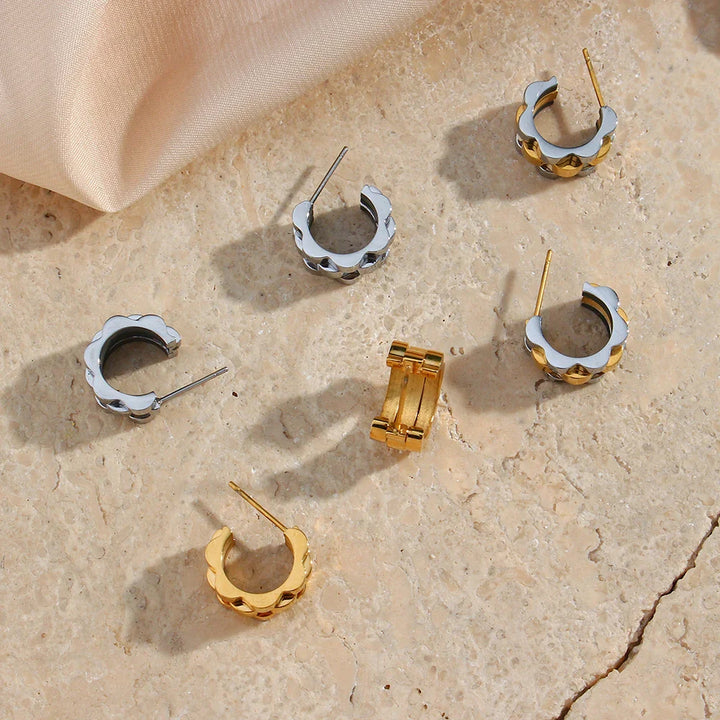 BowLift | Textured Watch Hoop Earrings