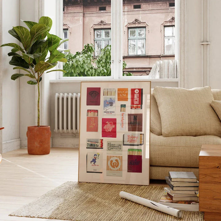Retro Matchboxes Wall Art | Bowlift