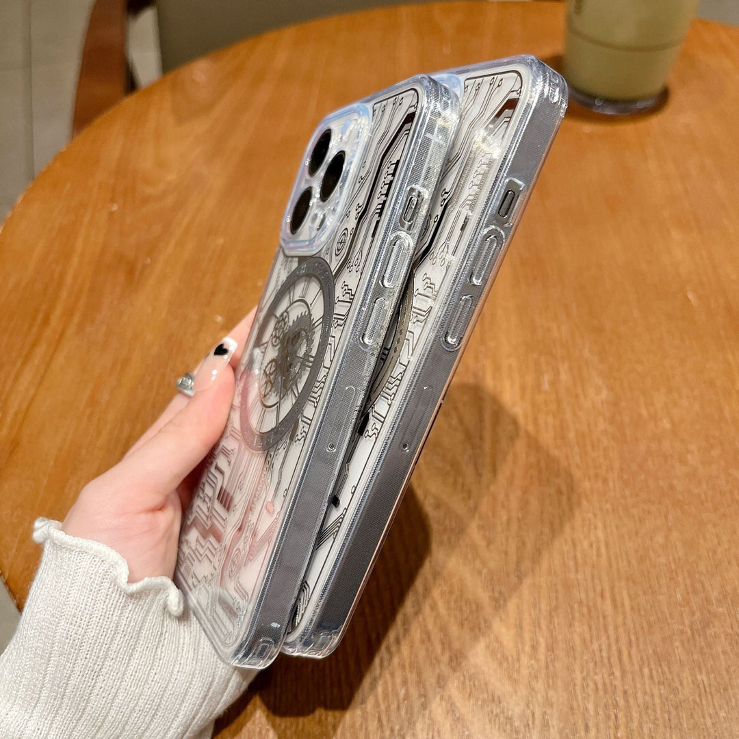 BowLift | Transparent Mechanical Clock Magsafe iPhone Case
