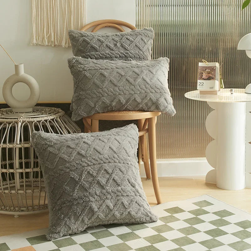 BowLift | SilkAura Decor Cushion Cover - Luxury Comfort with Geometric Jacquard