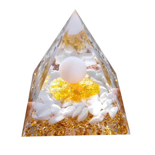 Orgonite Pyramid with Amethyst Pendulum – Energy, Protection and Decoration | Bowlift