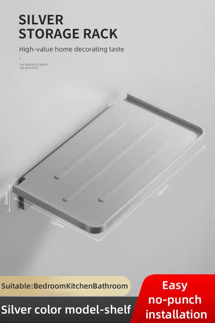 BowLift | Showeriva Shower Shelf | With Phone Holder | Self-Adhesive | For Bathroom & Shower