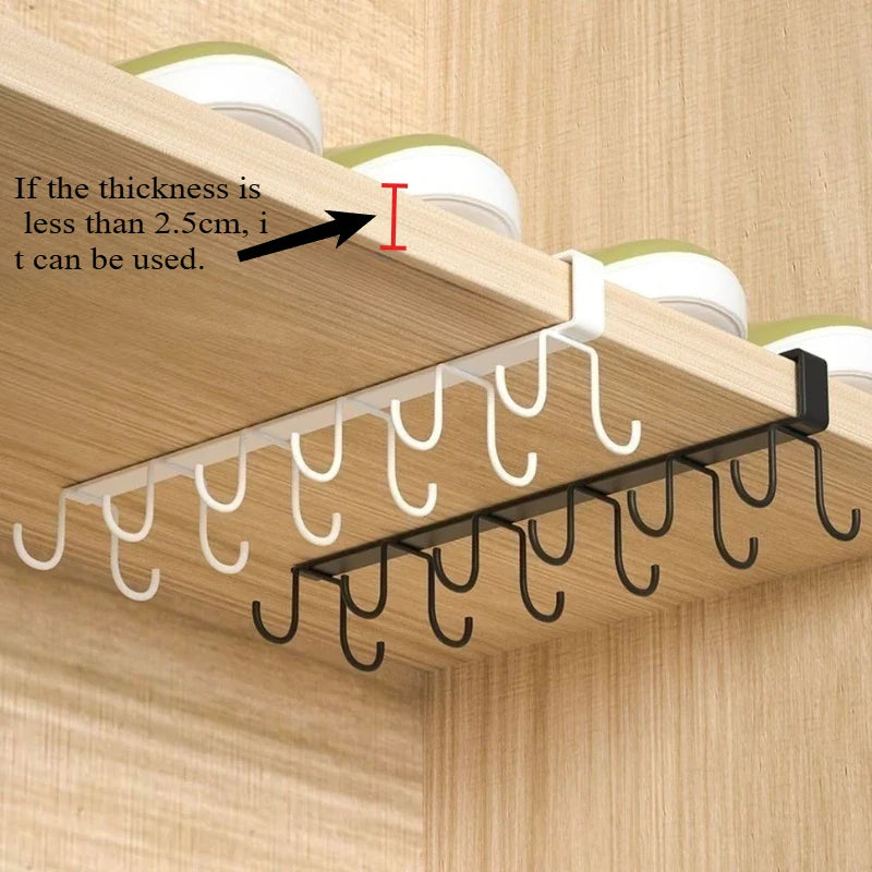 BowLift | Ferrosa Iron Hooks for Kitchen Cabinet | Wall Shelf & Coat Hooks | Space-saving & Load-bearing