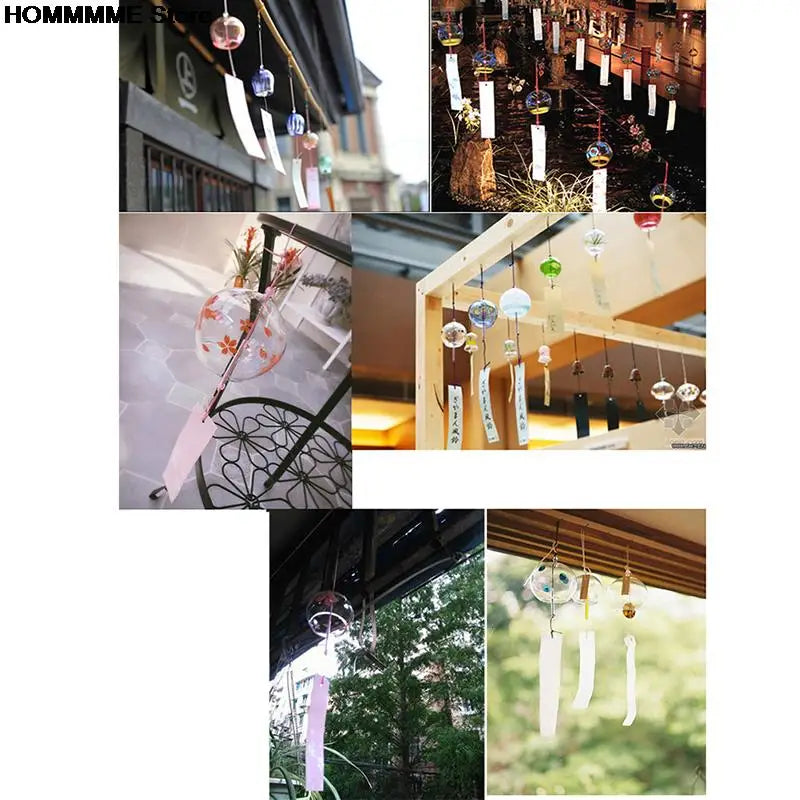 BowLift | Glass Wind Chime Hanabira | Japanese Style | Clear Sound & Decorative Pendant | Handmade