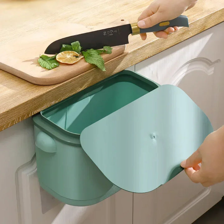 BowLift | Wall Bin Cleanvero | With Lid | Hanging & Space-Saving | For Kitchen & Bathroom | Large Volume