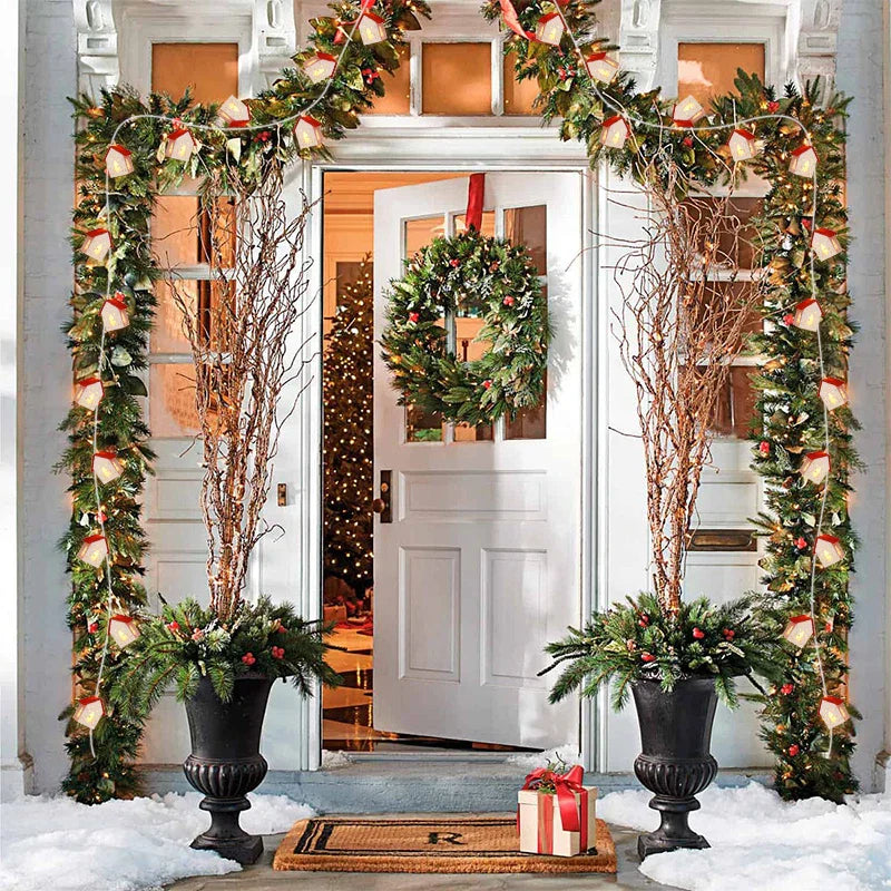 Bright Wooden Christmas Tree Decoration – LED String Lights for Festive Illumination | Bowlift