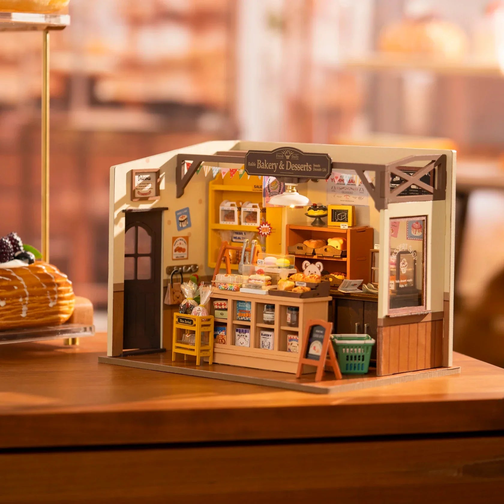 BowLift | Miniature Cafe Wooden Assembly DIY Bakery Kit