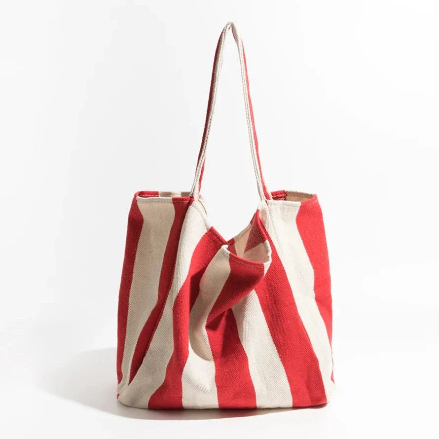 BowLift | Striped linen tote bag