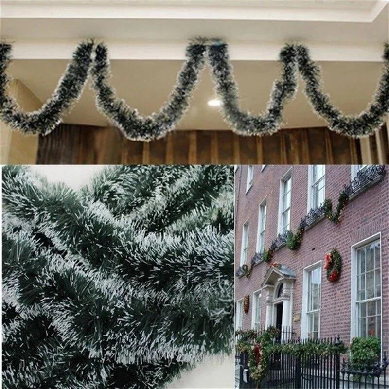 Christmas garland – Snow-flocked decor for indoor and outdoor decoration | Bowlift