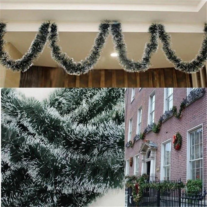 Christmas garland – Snow-flocked decor for indoor and outdoor decoration | Bowlift