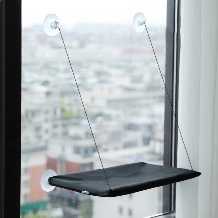 BowLift | Deluxe Cat Window Perch - Premium, Ultra-Soft Hammock for Cats - Compact & Secure