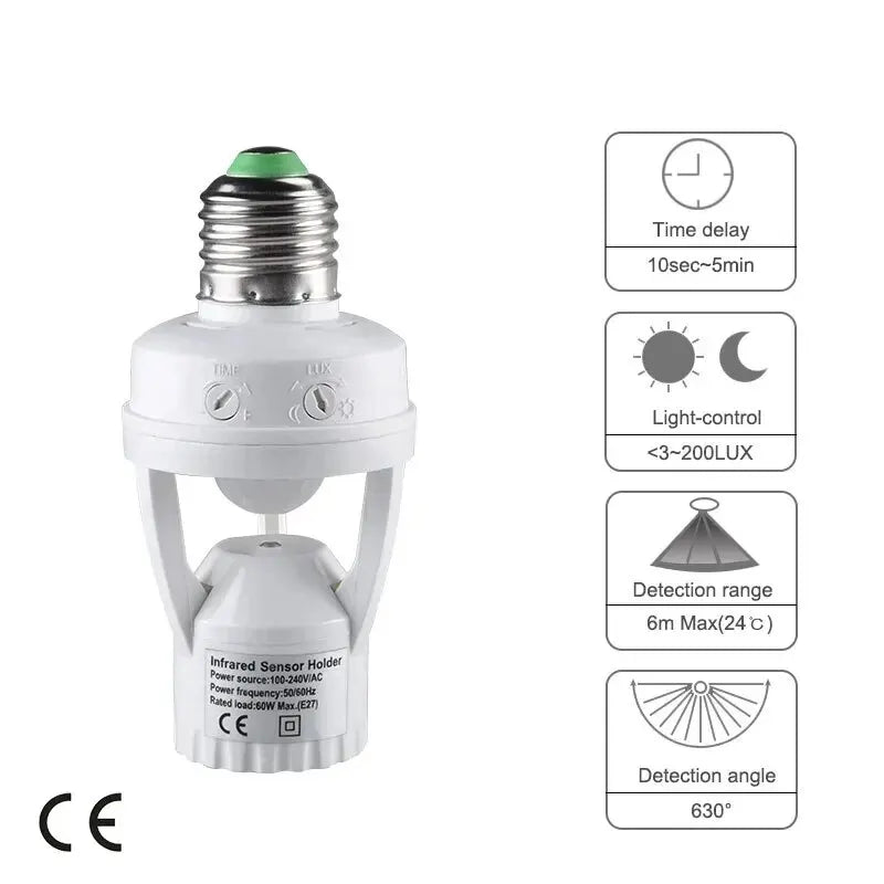 BowLift | Motion-Activated Adjustable Smart Light Socket