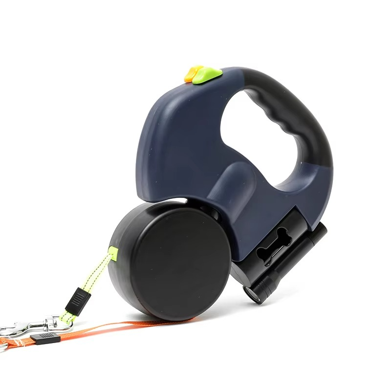 BowLift | Dual Dog Retractable Leash with Built-In Flashlight and Bag Dispenser