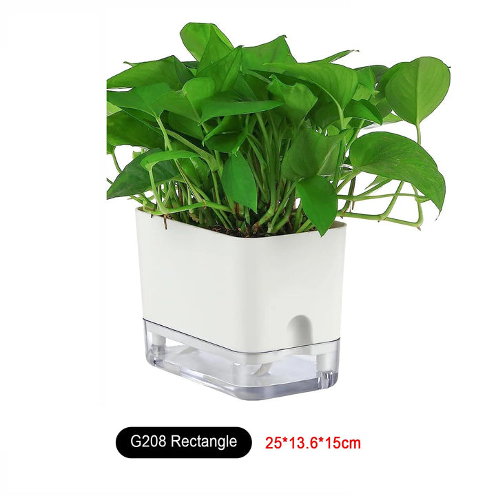 BowLift | Plant Pot BloomEase | Self-Watering & Space-Saving | With Water Level Indicator | For Indoor Plants & Herbs