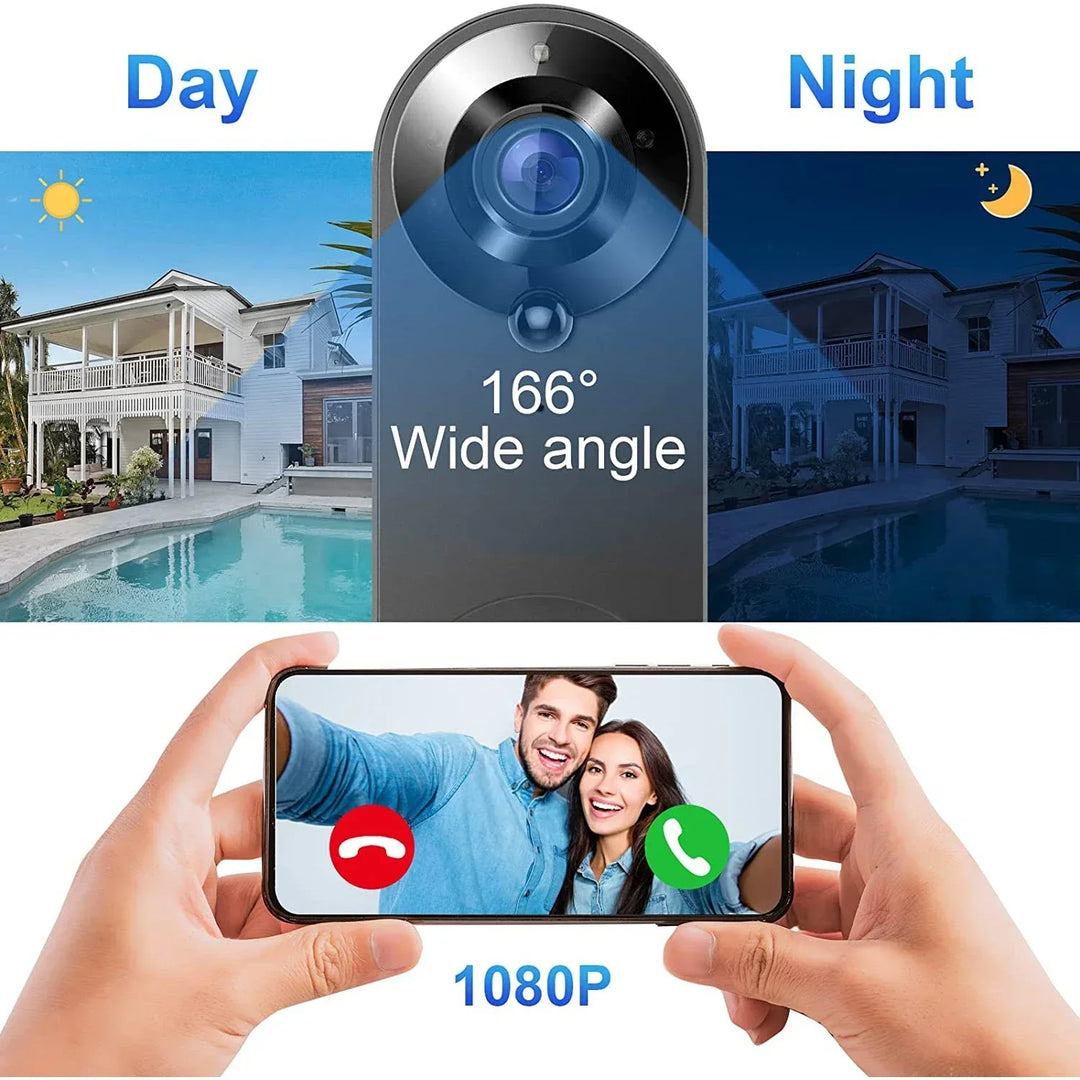 BowLift | ViewSecure Doorbell with Camera | 1080P HD | Wi-Fi & App | Motion Detection & Night Vision