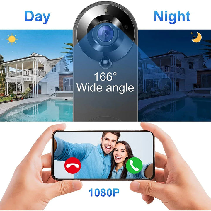 BowLift | ViewSecure Doorbell with Camera | 1080P HD | Wi-Fi & App | Motion Detection & Night Vision