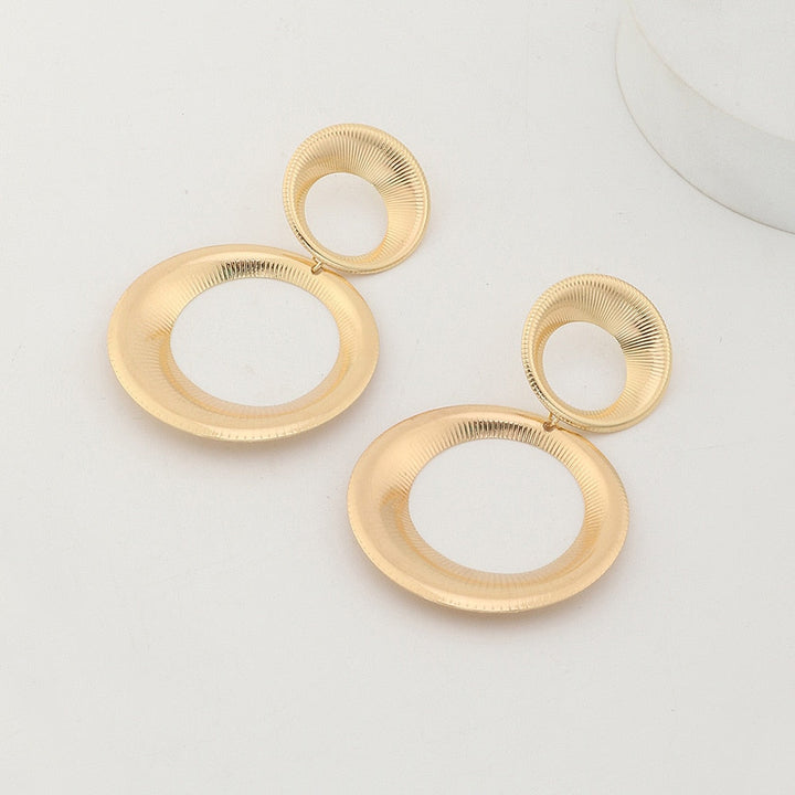 Golden Circle Earrings | Unique Statement Jewelry for a Bold Look Bowlift