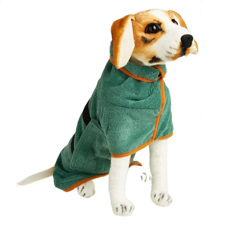 Pet bathrobe, highly absorbent and quick-drying Bowlift