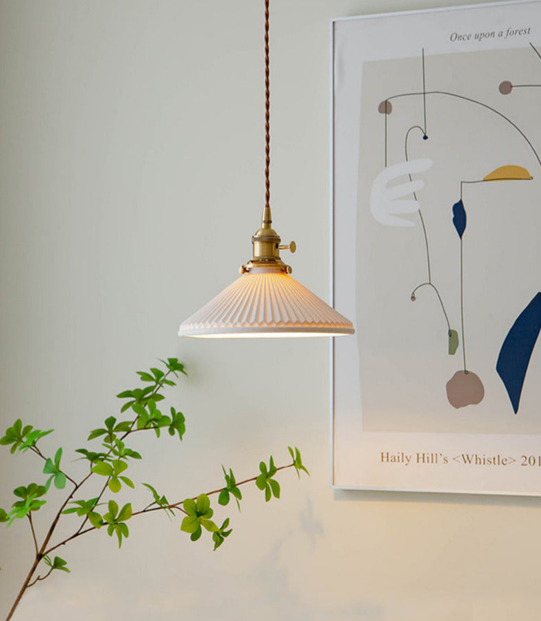 White Ceramic Pendant Lamp | Bowlift