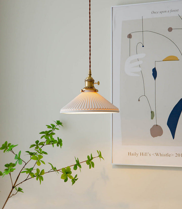 White Ceramic Pendant Lamp | Bowlift
