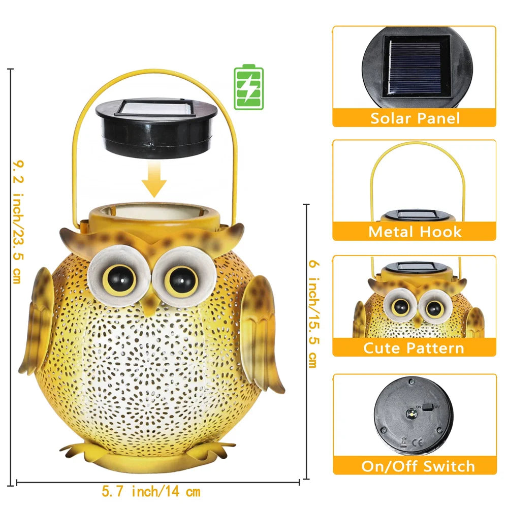 BowLift | LumiTiere Solar Animal Lantern | Handmade Garden Light with Animal Motif | Solar-Powered & Weatherproof | For Terrace, Balcony & Garden