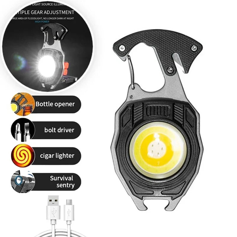 Ultimate COB Multifunction Rechargeable Built-in Ligther Work Light | Bowlift