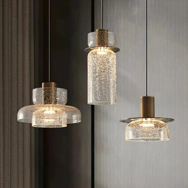 BowLift | Modern Creative Glass Pendant Lamp with Cracked Effect
