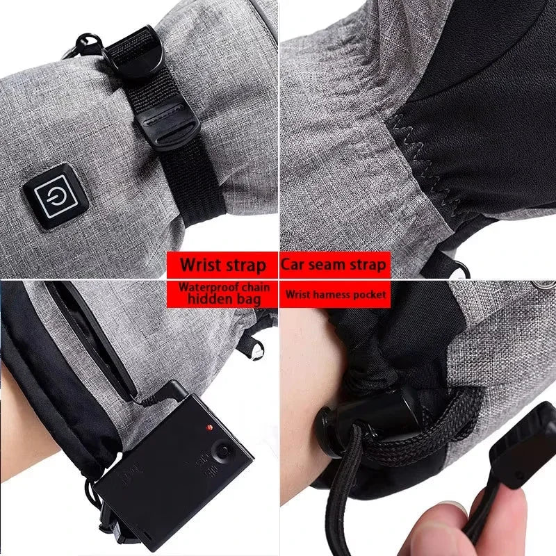 BowLift | Heated Gloves ThermoRide | Waterproof & Windproof | Electric Winter Gloves for Motorcycle, Bicycle & Outdoor | Long-lasting Warmth