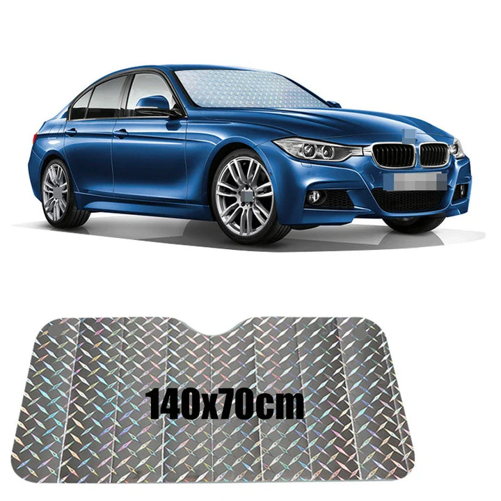 BowLift | SOLVEX Auto Sunshade | UV Protection & Heat Protection for Front and Rear Windows | Reflective Aluminum Foil | Universally Compatible