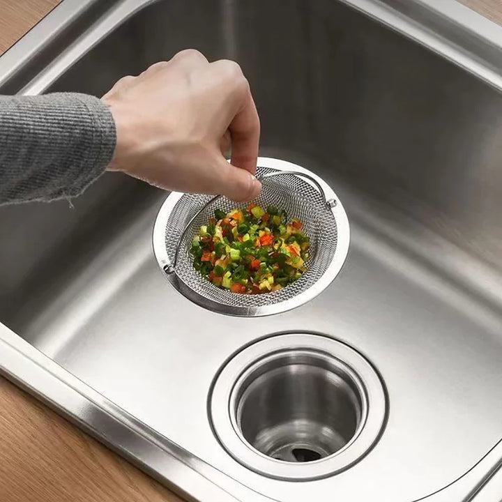 BowLift | Spül sieve DrainGuard Inox | Stainless steel drain sieve for kitchen & bathroom | Catches food scraps & hair | Rust-free & durable